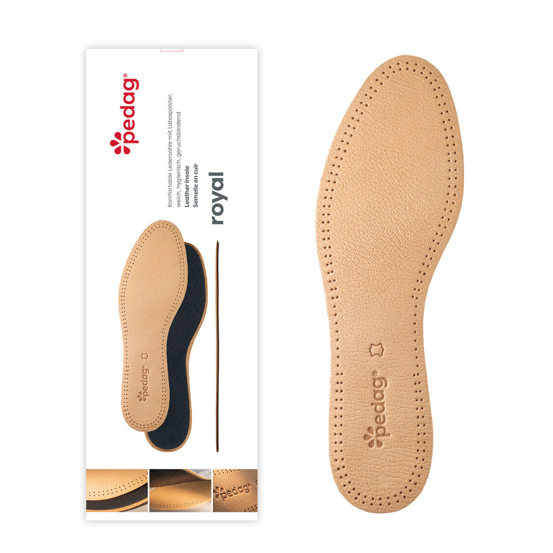 Pack 2) Pedag 102 Royal Vegetable Tanned Sheepskin Insole Tan Leather, Men's 11